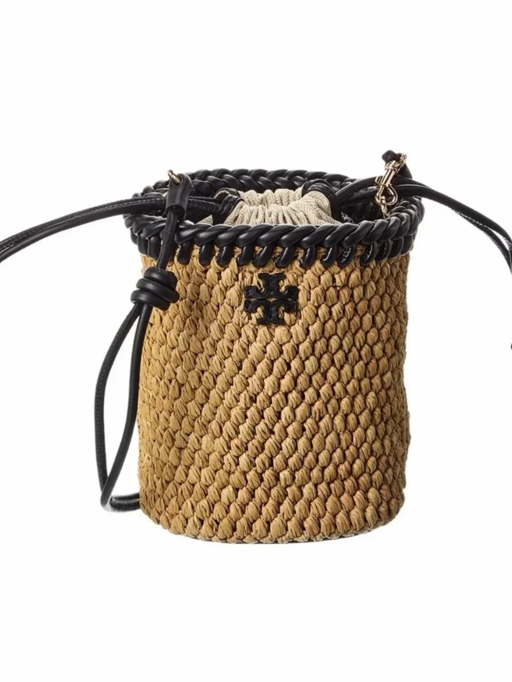 Tory Burch Emerson Woven Mini Bucket Bag NWT